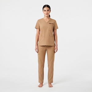 Ensemble de blouses médicales pour femmes, uniforme d'infirmière, haut à col en V et pantalon à manches courtes, respirant et confortable, pour toutes les saisons - Product Image 6