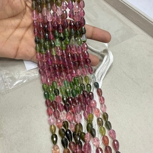 พลอยทัวร์มาลีนคุณภาพ AAA แบบเจียระไนทรงหยดน้ำ ขนาด 7-15 มม. ความยาว 16 นิ้ว พลอยธรรมชาติสำหรับทำเครื่องประดับ ราคาขายส่ง - Product Image 1