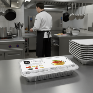 Contenitore in Alluminio Rettangolare 20.4x11.4x5.5 Cm per Alimenti, Formato Horeca - Product Image 3