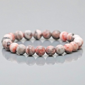 Pulsera Elástica de Cuentas de Jaspe Cebra Rosa Natural de 8mm, Lisas y Redondas, Grado AA, Joyería Curativa al por Mayor - Product Image 2