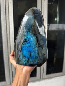 Labradorite naturelle, forme libre, polie, à fort éclat, pierre précieuse de guérison pour la méditation, la présentation et la décoration intérieure - Product Image 4