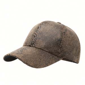 Gorra de Béisbol de Cuero PU Primavera-Verano 2025, Gorra de Moda Urbana para Hombre y Mujer con Diseño de Serpiente, Estilo Deportivo - Product Image 5