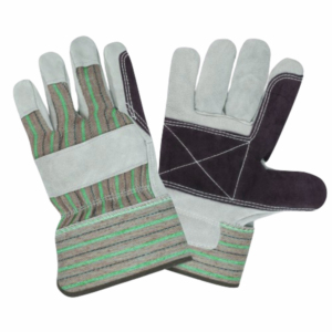 Gants de travail robustes en cuir de vachette pleine fleur pour hommes, paume double lisse renforcée, gants de rigueur polyvalents pour la sécurité industrielle - Product Image 4