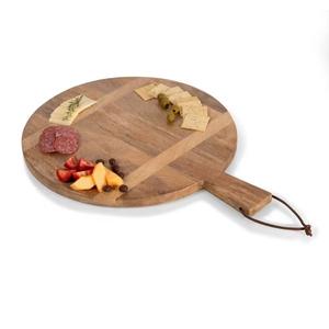 Planche à découper ronde avec poignée robuste, surface de coupe lisse, design compatible avec les couteaux, idéale pour le service, la préparation et l'utilisation en cuisine - Product Image 5
