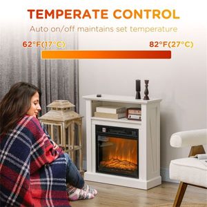 Caminetto Elettrico Moderno con Telecomando, Fiamma LED, Design in Vetro e Acciaio per Casa, Hotel e Camper - Product Image 6