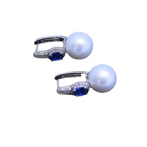 Pendientes Largos Redondos Blancos de Agua Dulce de 11-12 mm para Mujer, Versión Coreana con Luz Intensa, Plata S925, Pluma Elegante y Estilosa - Product Image 5