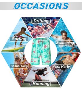 Men's Beach <b>Shorts</b> Eco-Friendly Anti-Wrinkle Nylon Surfer <b>Shorts</b> Knee Length Embroidered <b>Technics</b> - Product Image 3