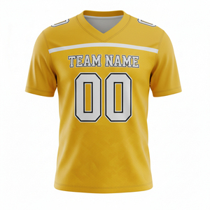 Maillot d'entraînement de football américain personnalisé pour adultes, manches courtes, respirant, anti-UV, séchage rapide, antibactérien, sangle réglable, taille plus - Product Image 5
