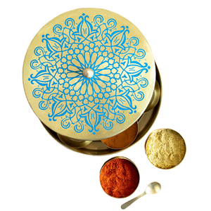 Boîte à épices vintage en laiton de haute qualité, finition martelée et polie, en laiton pur, pour la cuisine - Product Image 6