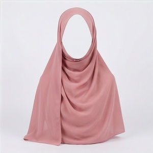 Hiyab de Chifón de Color Sólido para Mujer, Transpirable, para Uso Diario, Pañuelo Étnico de Oriente Medio - Product Image 1
