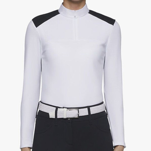 High Quality 4way <b>Stretch</b> Horse Riding Equestrian Shirt Top Base Layer Competition Show Shirt Polo in Soft Feel Technical Fabric - Product Image 1