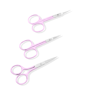 Ciseaux à sourcils en acier inoxydable personnalisés avec pointe fine, aspect premium, série Executive pour une coupe précise et un contrôle maximal - Product Image 1