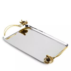 Elegante Bandeja de Servicio Decorativa de Metal Estilo Indio para Sala de Estar y Espacios de Hospitalidad, Ideal para Interiores Modernos, Venta al por Mayor - Product Image 3