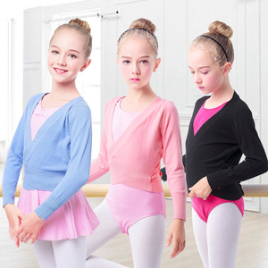 Pull cache-cœur rouge à manches longues pour femme, haut de danse en acrylique, tenue d'entraînement pour adultes - Product Image 6