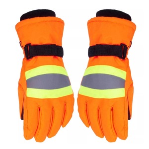 Gants Alpha Racing antidérapants coupe-vent à doigts entiers avec paume en cuir, rembourrage en mousse de 5 mm, compatibles écran tactile, fermeture auto-agrippante, unisexe - Product Image 1