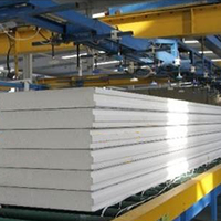 Panneaux sandwich en polyuréthane PIR ignifuges et isolants thermiques pour entrepôts frigorifiques de poulet, épaisseurs 40mm, 50mm, 100mm, 200mm, 300mm