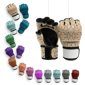 Dernier modèle de gants de combat MMA sans doigts, à paume ouverte, en cuir PU, avec support de poignet, pour grappling, entraînement, boxe et haltérophilie - Product Image 1