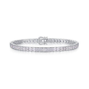 RAMDUT IMPEX GRA Certified Moissanite Tennis Bracelet Silver Plated Princess Cut Teardrop Claw Set Sparkling Trendy Elegant - Product Image 1