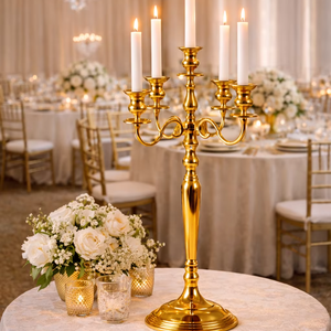 centerpieces Bulk gold candle holders Wholesale wedding centerpieces Bulk gold candle holders Event décor supplier Wedding - Product Image 4