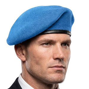 Classic Winter Outdoor Parade Headwear Styled As Ceremonial <b>Beret</b> for Honor Guard Functions and Dress Uniform Collection - Product Image 1