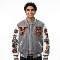 Veste universitaire pour homme de haute qualité personnalisée, en laine, avec broderie en chenille, style collège ou université, veste de sport pour homme