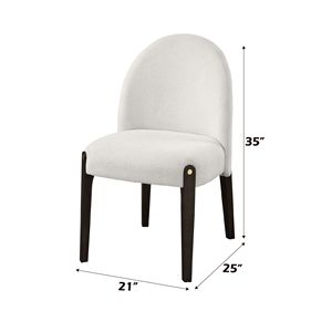 Set di 2 Sedie Laterali in Tessuto Beige Clayten per Arredamento Sala da Pranzo - Product Image 3