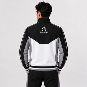 Vêtements d'extérieur performants, capuche et poignets ajustables, veste d'entraînement athlétique durable, veste coupe-vent tendance streetwear - Product Image 2