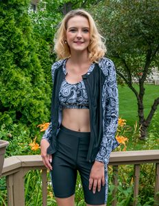 3 Piece Wholesale Custom Design Printed <b>Rashguard</b> <b>Women</b> Long Sleeve UV Swimming Rash Guard Cloth - Product Image 6