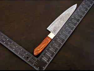 Couteau de Chef Damas Écologique Haut de Gamme avec Manche en Bois Ambidextre Vintage 8-9 pouces Équilibré Full Tang Black Friday Couteaux de Cuisine - Product Image 5