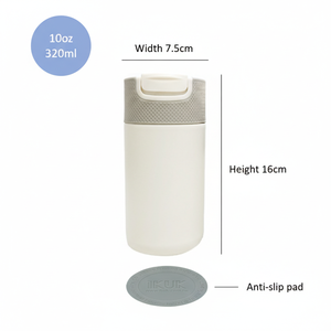 Thermos à double paroi en acier inoxydable avec revêtement en porcelaine, 10 oz/320 ml, design moderne et luxueux, personnalisable avec logo, faible MOQ - Product Image 5