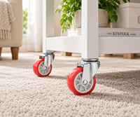 Fournisseur chinois de roulettes pivotantes en PVC pour meubles, étagères mobiles de chaise de bureau, 1 pouce, 1,5 pouce, 2 pouces, 2,5 pouces, 3 pouces