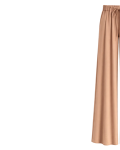 Custom Khaki Wide Leg Pants Women Casual High Waist <b>Drawstring</b> <b>Trousers</b> Loose Fit Straight Pants Comfortable Lounge Wear Fashion - Product Image 3