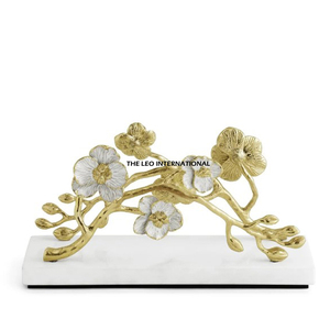 Standard Design Home Table <b>Decorative</b> Napkin Holder Paper Organizer For Home <b>Kitchen</b> Accessories Golden Flower Design - Product Image 4