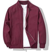Blouson bomber unisexe pour femme, couleur unie, fin, coupe-vent, col montant, fermeture éclair, vêtement décontracté d'été, matière polyester
