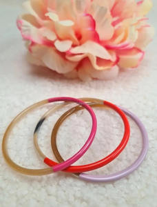 Brazalete redondo de estilo animal de cuerno de búfalo pulido tallado a mano, joyería para mujer de Falak World Export - Product Image 2