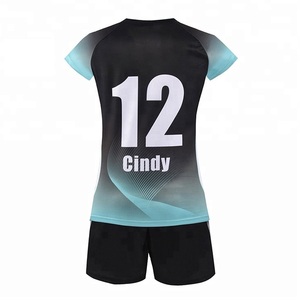 Uniforme de voleibol para niñas y mujeres con malla de red, diseño de ribetes personalizado, conjunto de cuello para uniforme femenino con marca - Product Image 2