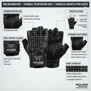 Gants d'entraînement respirants à lacets pour CrossFit et musculation, demi-doigts, antidérapants, protection de la paume pour la gym et le fitness - Product Image 3