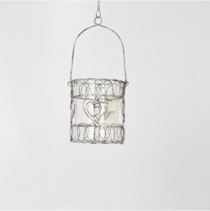 Porte-bougie en métal et verre au design élégant, couleur argentée, pour la décoration de table de Noël à la maison. - Product Image 1