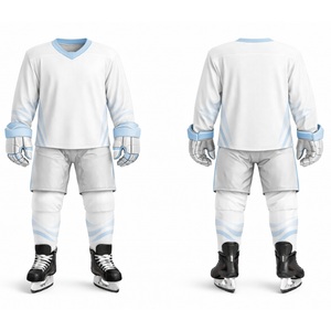 Proveedor de Camisetas de Hockey sobre Hielo de Primera Calidad, Fabricante de Uniformes de Hockey Personalizados, Camisetas de Práctica de Media Manga Antibacterianas de Poliéster/Algodón - Product Image 4