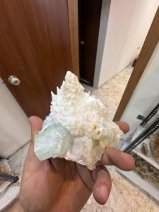 Scolecite de qualité export avec apophyllite verte et calcite |   Spécimen de cristal minéral naturel - Product Image 2