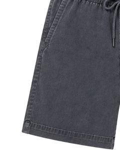 Shorts de bain pour hommes personnalisés gris anthracite, séchage rapide, taille élastique avec cordon de serrage, décontractés pour la plage et les vacances - Product Image 4