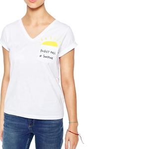 2025 à la mode confortable impression numérique personnalisé dames tricoté t-shirt Bangladesh broderie patchs Appliques décoration - Product Image 3