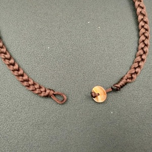 Thời Trang Phụ Nữ Đồ Trang Sức Màu Đen Mẹ Ngọc Trai Quyến Rũ Vòng Cổ Hoa Lá Khắc Trên Bện Nylon Chuỗi - Product Image 6