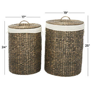Handmade <b>Seagrass</b> <b>Storage</b> <b>Basket</b> Decorative and Functional with Liner and Matching Tops - Product Image 6