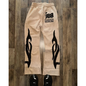 Mayorista Ácido Lavado Desgastado bordado Apliques Sudaderas con capucha 400gsm French Terry Pocket Vintage pullover Sudadera con capucha - Product Image 4