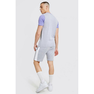 Conjuntos de Camiseta y Pantalones Cortos Deportivos de Verano con Logotipo Personalizado, 100% Algodón, Conjuntos de 2 Piezas para Hombre - Product Image 2