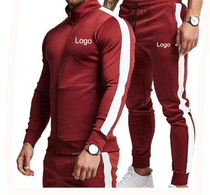 Ensemble de survêtement décontracté unisexe pour homme, hiver, à capuche, 2 pièces, veste zippée intégrale, en coton épais, respirant - Product Image 1