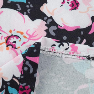 Custom Women’s Floral Print Medical Scrubs Top V-Neck Short Sleeve <b>Nurse</b> Uniform with Pockets Hospital Professional Workwear - Product Image 5