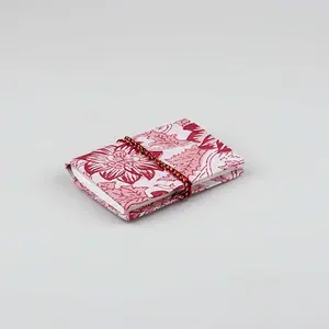 Carnet en papier recyclé fait main 4x3 pouces avec couverture imprimée, agenda écologique et élégant - Product Image 4