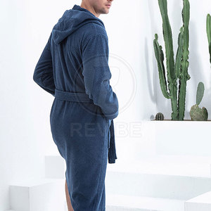 Bata de Baño para Hombre Cozy Lifestyle, 100% Algodón, Transpirable, Manga Larga, con Bolsillos, Cómoda y Relajante para Uso Diario en Casa - Product Image 6